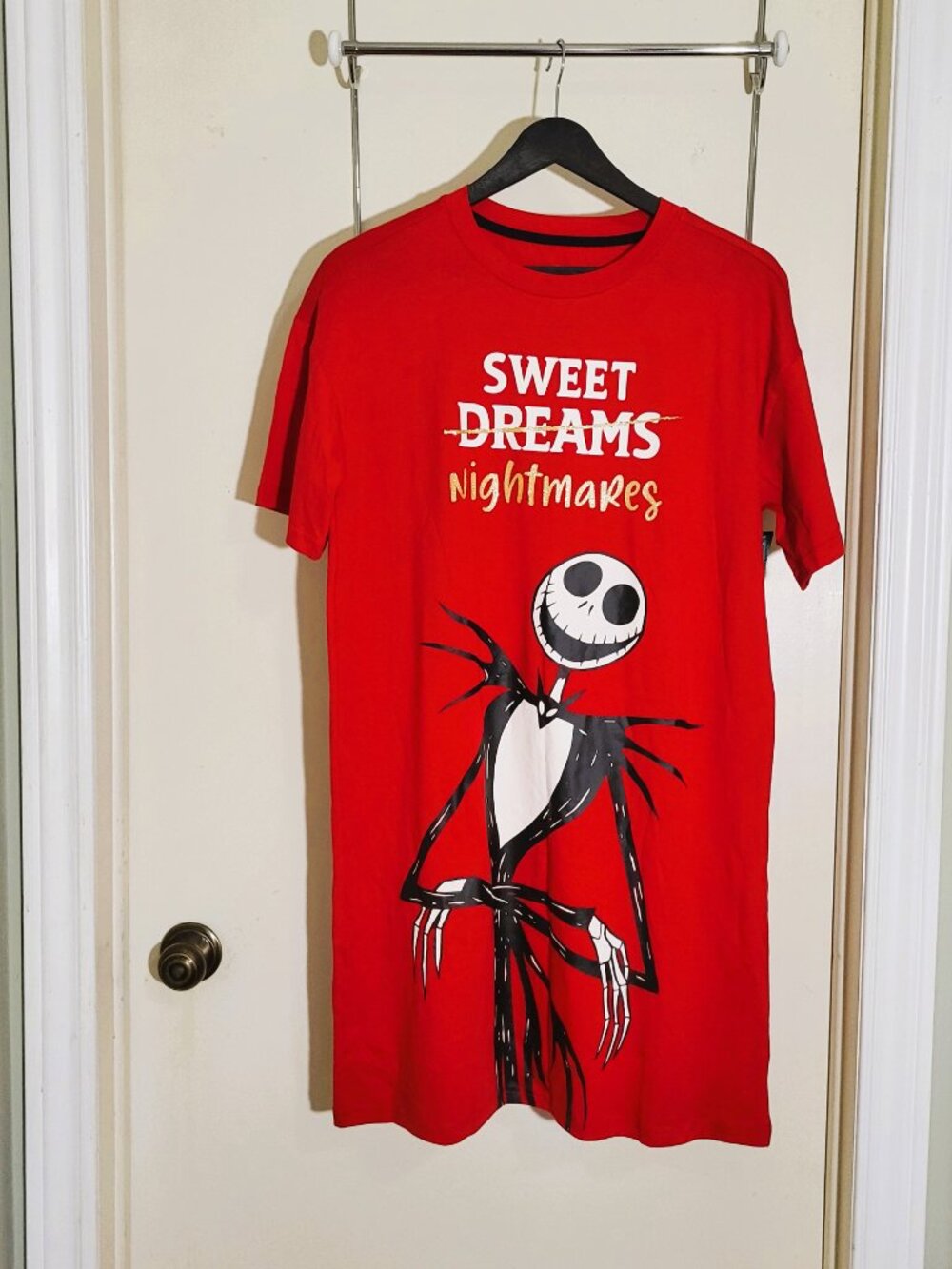 Disney Jack Skellington Sweet Dreams Nightmares Sleepshirt NWT 100% Cotton Small - Picture 5 of 11